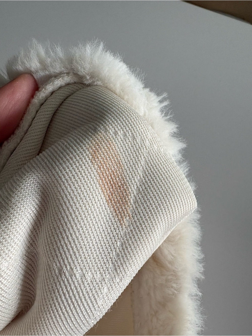 Zara Quilted Faux Fur Cropped Pullover Sweater Ivory Soft Plush Size M - Picture 6 of 6